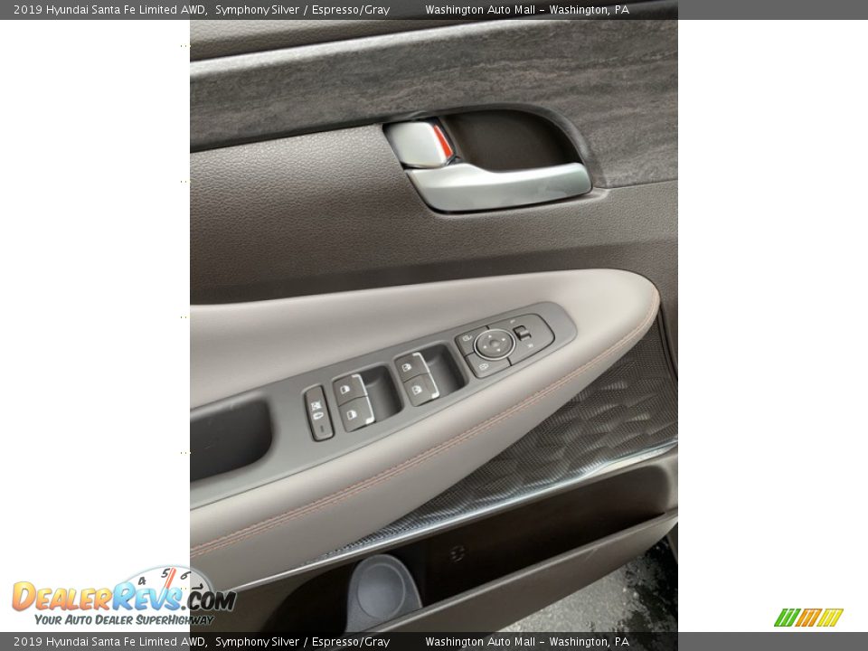 2019 Hyundai Santa Fe Limited AWD Symphony Silver / Espresso/Gray Photo #12