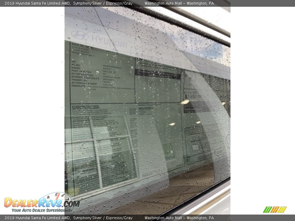 2019 Hyundai Santa Fe Limited AWD Symphony Silver / Espresso/Gray Photo #16
