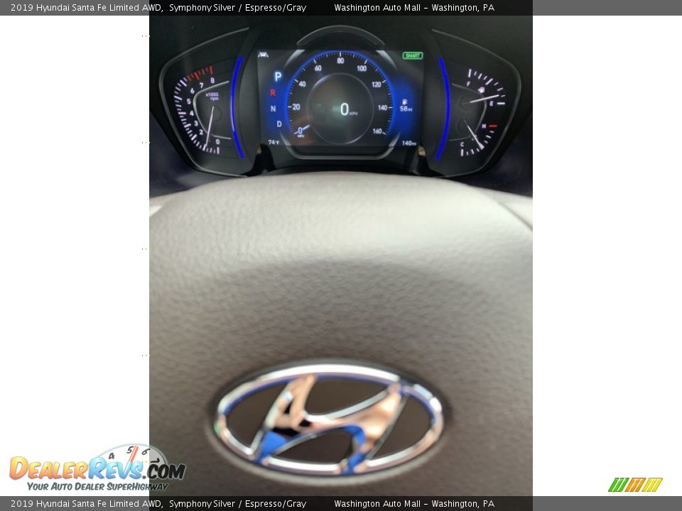 2019 Hyundai Santa Fe Limited AWD Symphony Silver / Espresso/Gray Photo #33