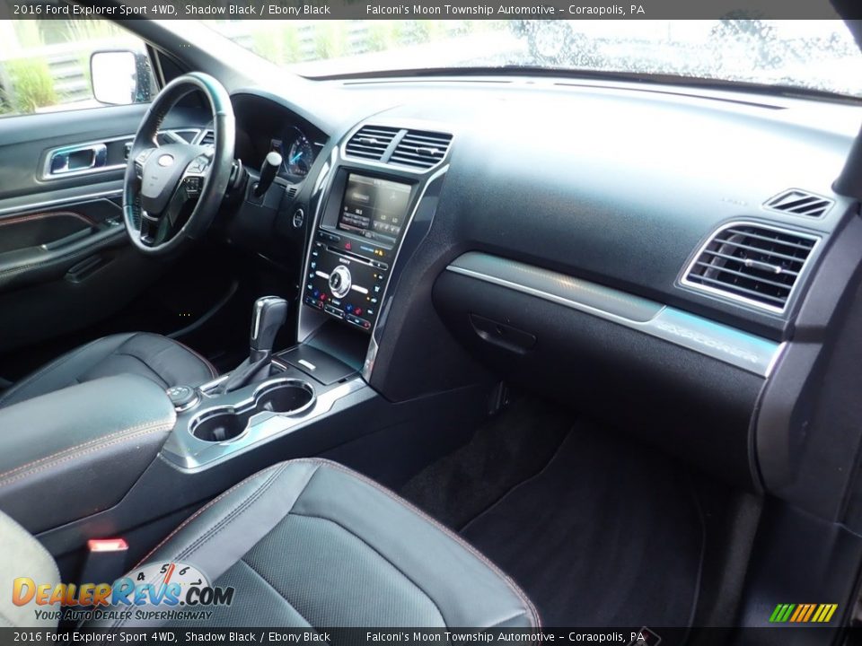 2016 Ford Explorer Sport 4WD Shadow Black / Ebony Black Photo #12