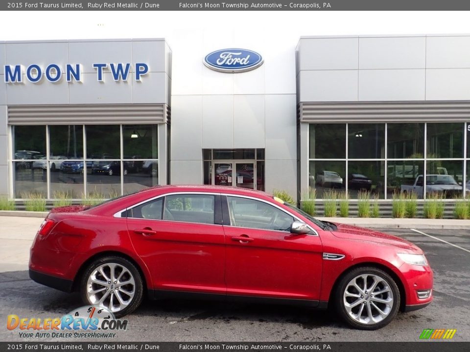 2015 Ford Taurus Limited Ruby Red Metallic / Dune Photo #1