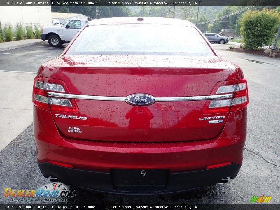 2015 Ford Taurus Limited Ruby Red Metallic / Dune Photo #3
