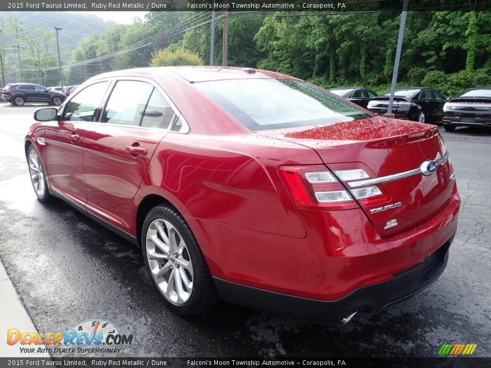 2015 Ford Taurus Limited Ruby Red Metallic / Dune Photo #4