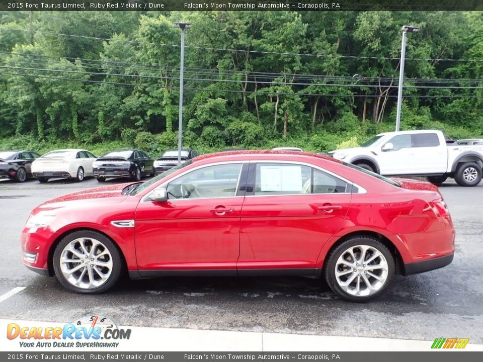 2015 Ford Taurus Limited Ruby Red Metallic / Dune Photo #5