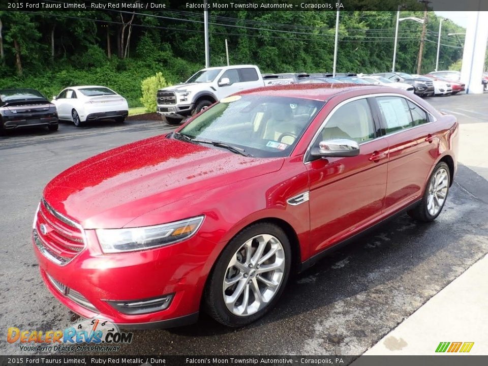 2015 Ford Taurus Limited Ruby Red Metallic / Dune Photo #6
