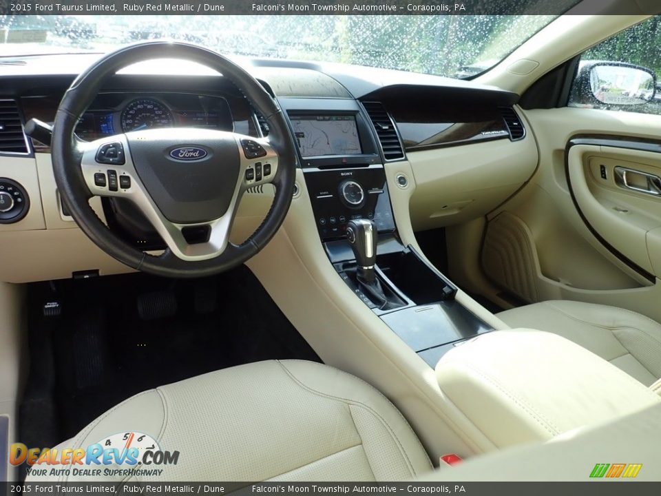 2015 Ford Taurus Limited Ruby Red Metallic / Dune Photo #17