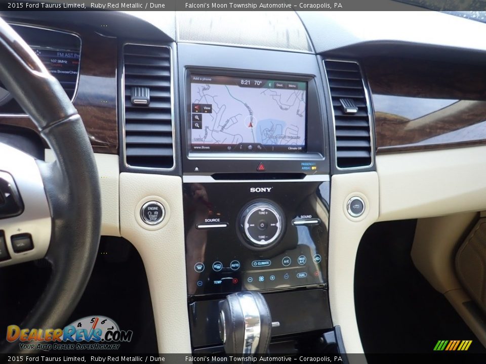 2015 Ford Taurus Limited Ruby Red Metallic / Dune Photo #22