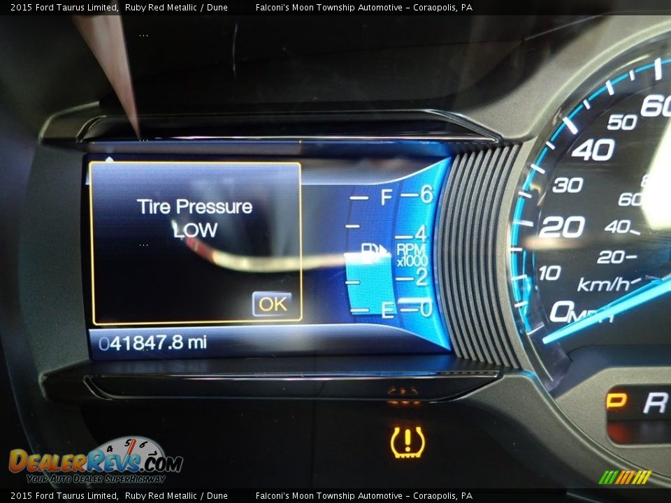 2015 Ford Taurus Limited Ruby Red Metallic / Dune Photo #24
