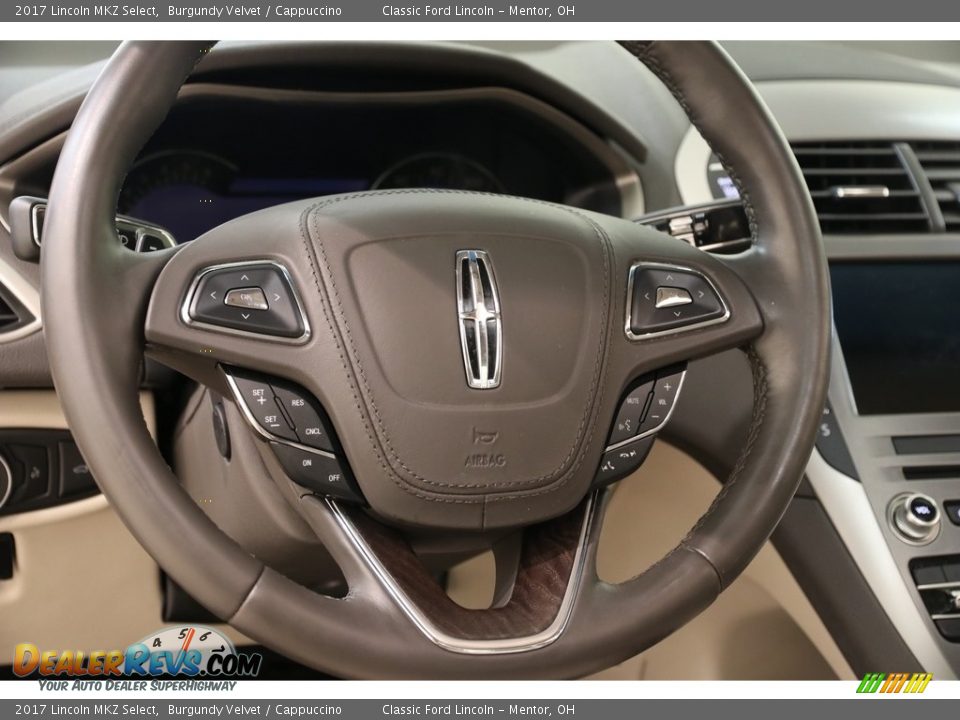 2017 Lincoln MKZ Select Burgundy Velvet / Cappuccino Photo #7