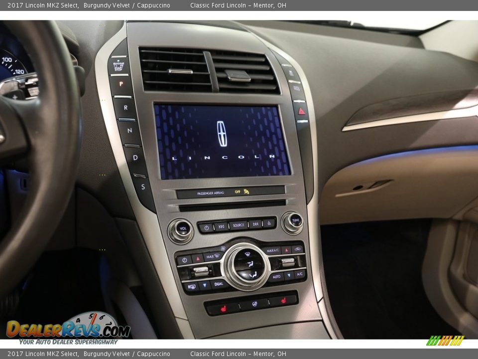 2017 Lincoln MKZ Select Burgundy Velvet / Cappuccino Photo #9