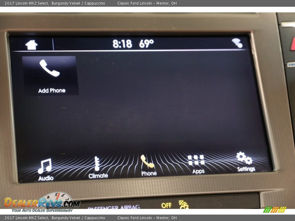 2017 Lincoln MKZ Select Burgundy Velvet / Cappuccino Photo #12