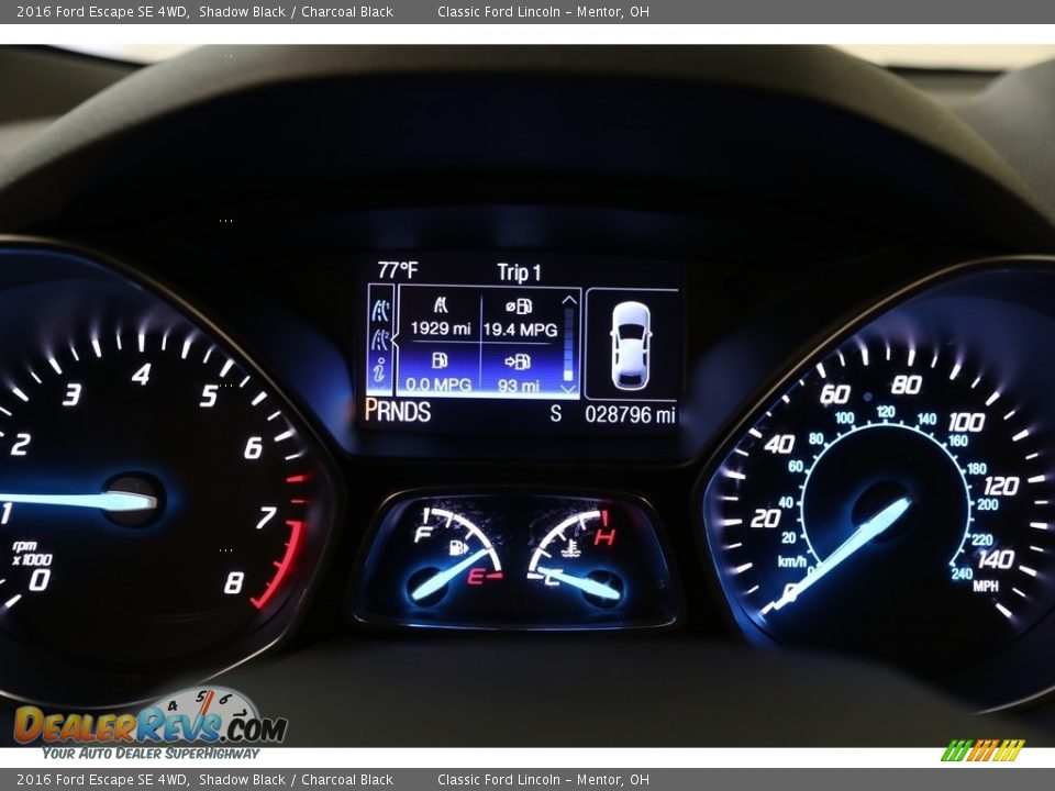 2016 Ford Escape SE 4WD Shadow Black / Charcoal Black Photo #8