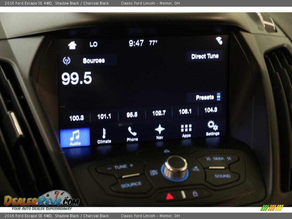 2016 Ford Escape SE 4WD Shadow Black / Charcoal Black Photo #9