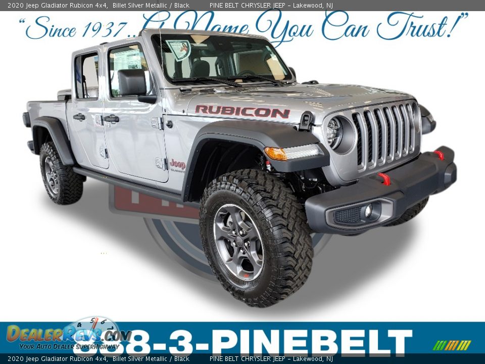 2020 Jeep Gladiator Rubicon 4x4 Billet Silver Metallic / Black Photo #1