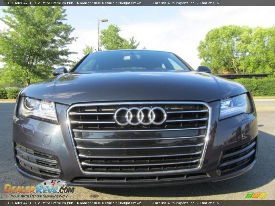 2013 Audi A7 3.0T quattro Premium Plus Moonlight Blue Metallic / Nougat Brown Photo #4