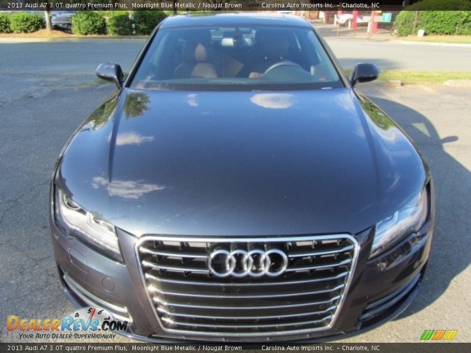 2013 Audi A7 3.0T quattro Premium Plus Moonlight Blue Metallic / Nougat Brown Photo #5