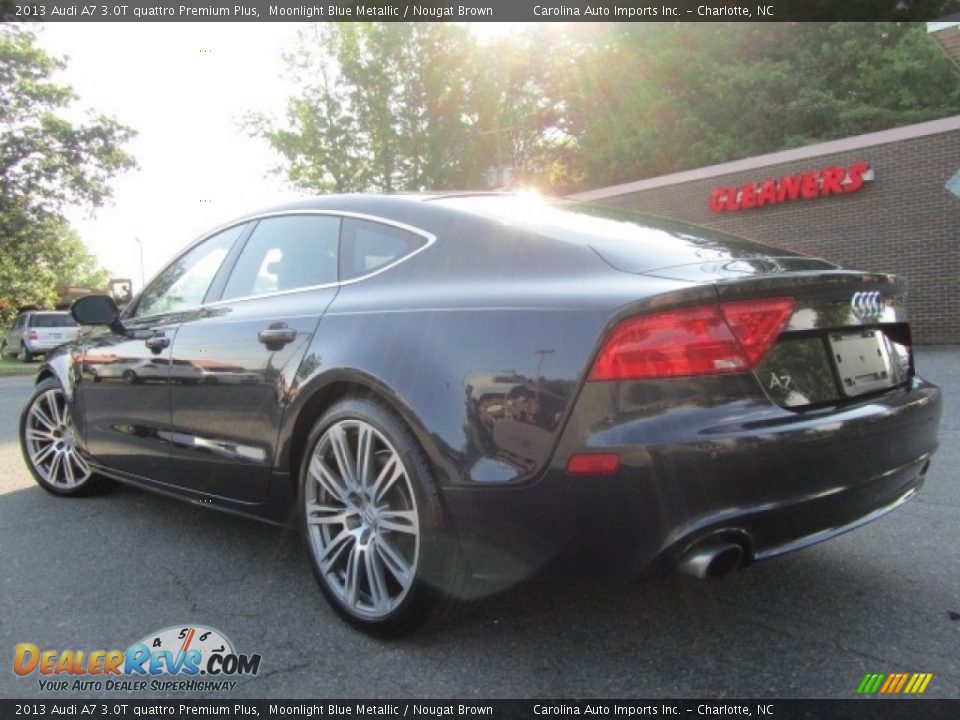 2013 Audi A7 3.0T quattro Premium Plus Moonlight Blue Metallic / Nougat Brown Photo #8
