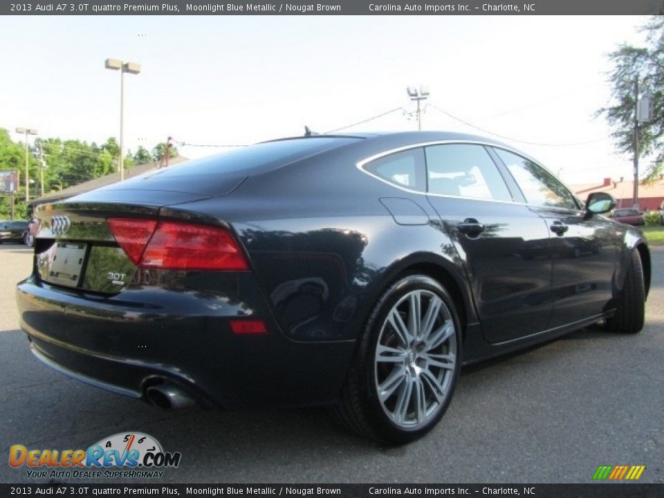 2013 Audi A7 3.0T quattro Premium Plus Moonlight Blue Metallic / Nougat Brown Photo #10