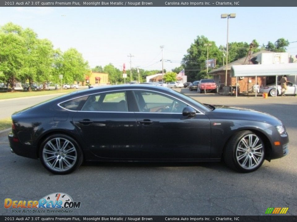 2013 Audi A7 3.0T quattro Premium Plus Moonlight Blue Metallic / Nougat Brown Photo #11