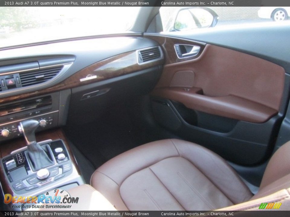 2013 Audi A7 3.0T quattro Premium Plus Moonlight Blue Metallic / Nougat Brown Photo #14