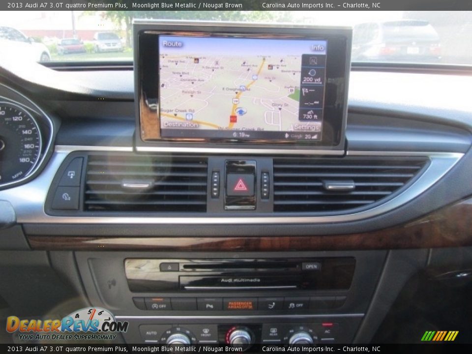 2013 Audi A7 3.0T quattro Premium Plus Moonlight Blue Metallic / Nougat Brown Photo #15