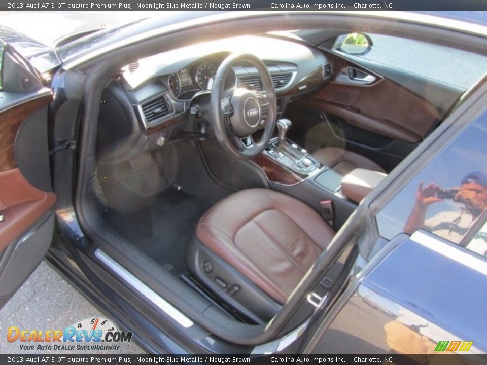 2013 Audi A7 3.0T quattro Premium Plus Moonlight Blue Metallic / Nougat Brown Photo #17
