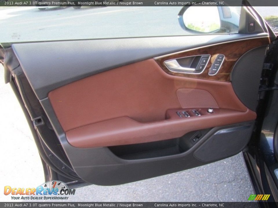 2013 Audi A7 3.0T quattro Premium Plus Moonlight Blue Metallic / Nougat Brown Photo #18