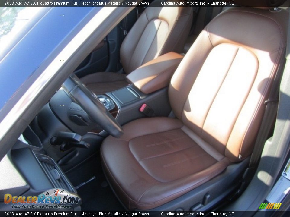 2013 Audi A7 3.0T quattro Premium Plus Moonlight Blue Metallic / Nougat Brown Photo #19