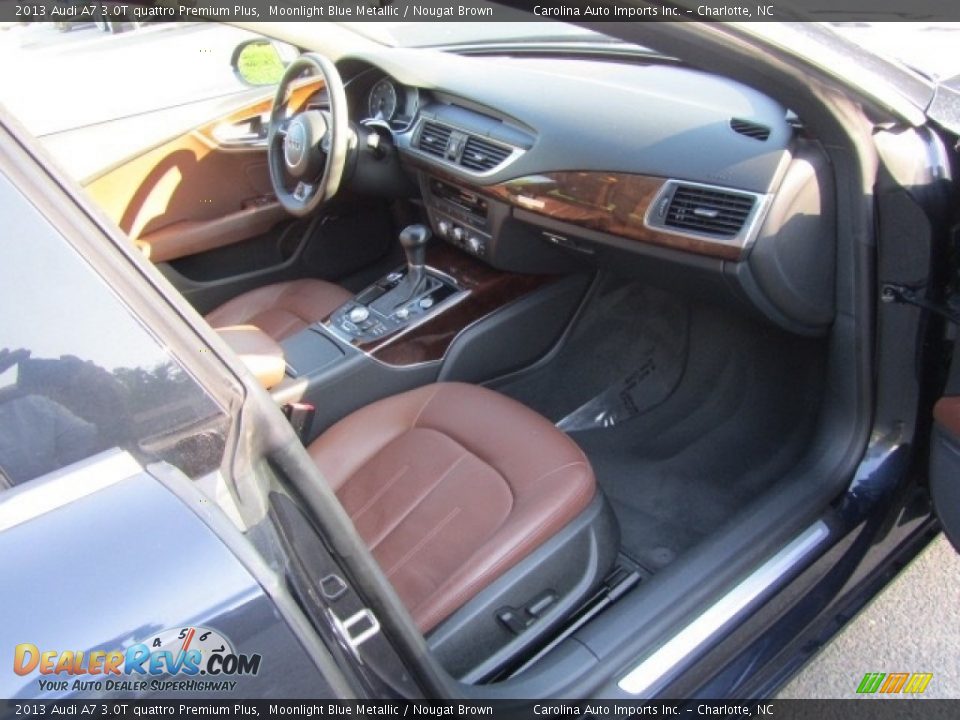 2013 Audi A7 3.0T quattro Premium Plus Moonlight Blue Metallic / Nougat Brown Photo #22