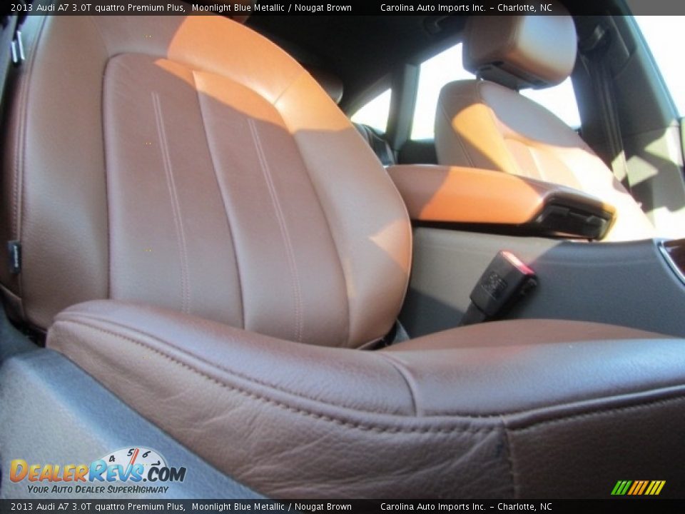 2013 Audi A7 3.0T quattro Premium Plus Moonlight Blue Metallic / Nougat Brown Photo #23