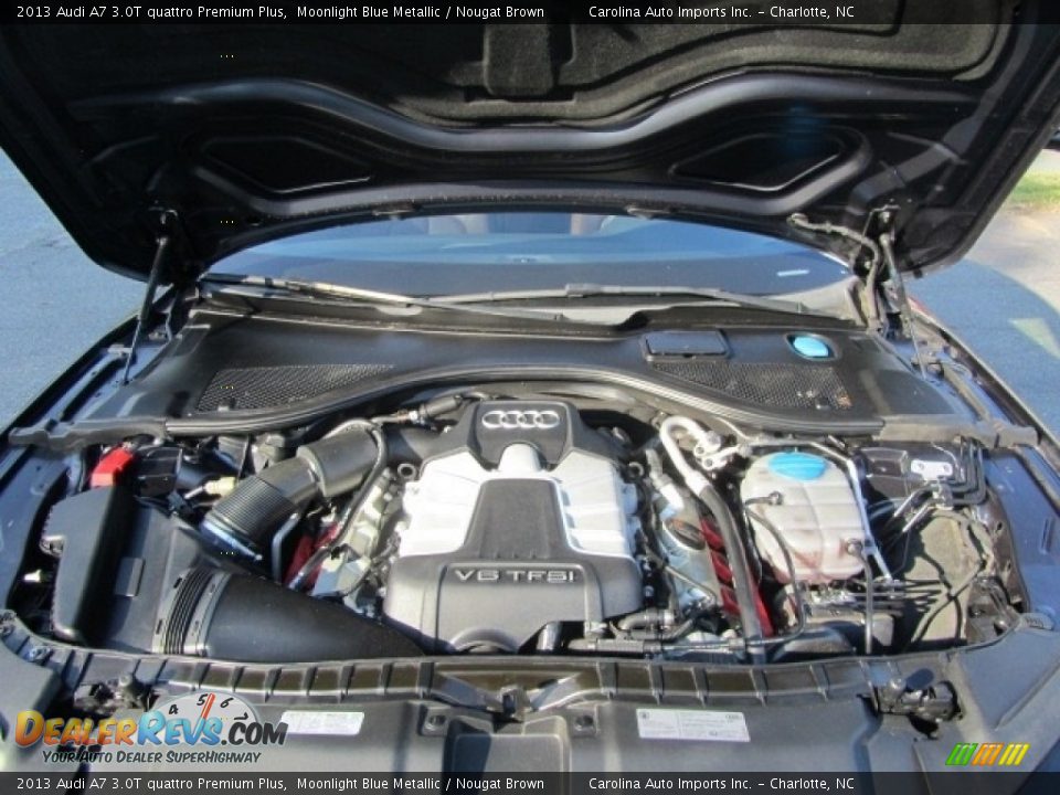 2013 Audi A7 3.0T quattro Premium Plus Moonlight Blue Metallic / Nougat Brown Photo #25