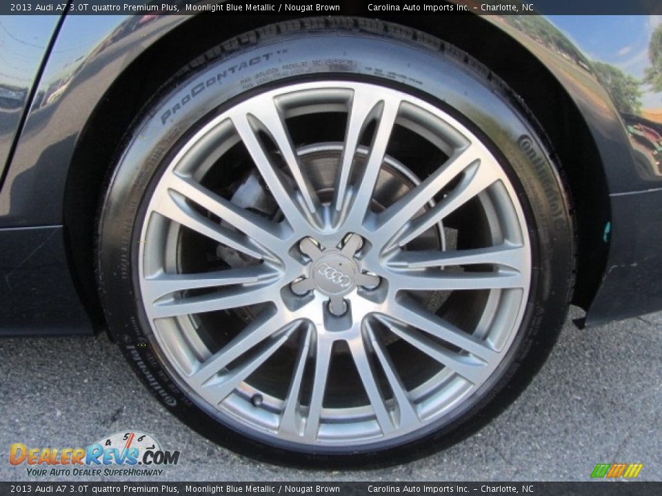 2013 Audi A7 3.0T quattro Premium Plus Moonlight Blue Metallic / Nougat Brown Photo #26