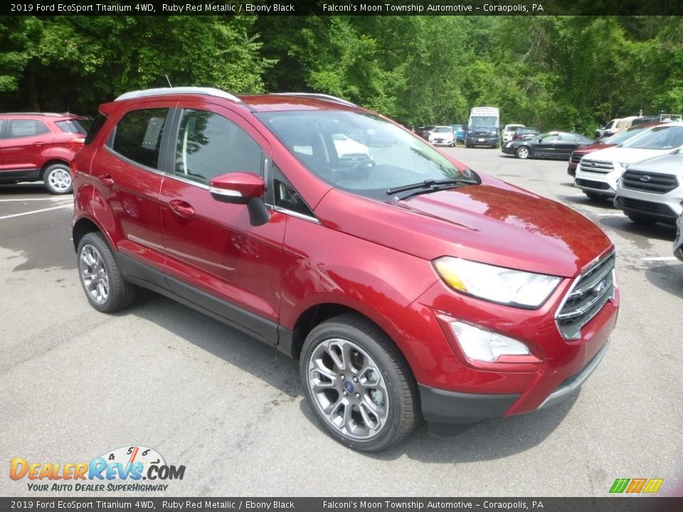 2019 Ford EcoSport Titanium 4WD Ruby Red Metallic / Ebony Black Photo #3