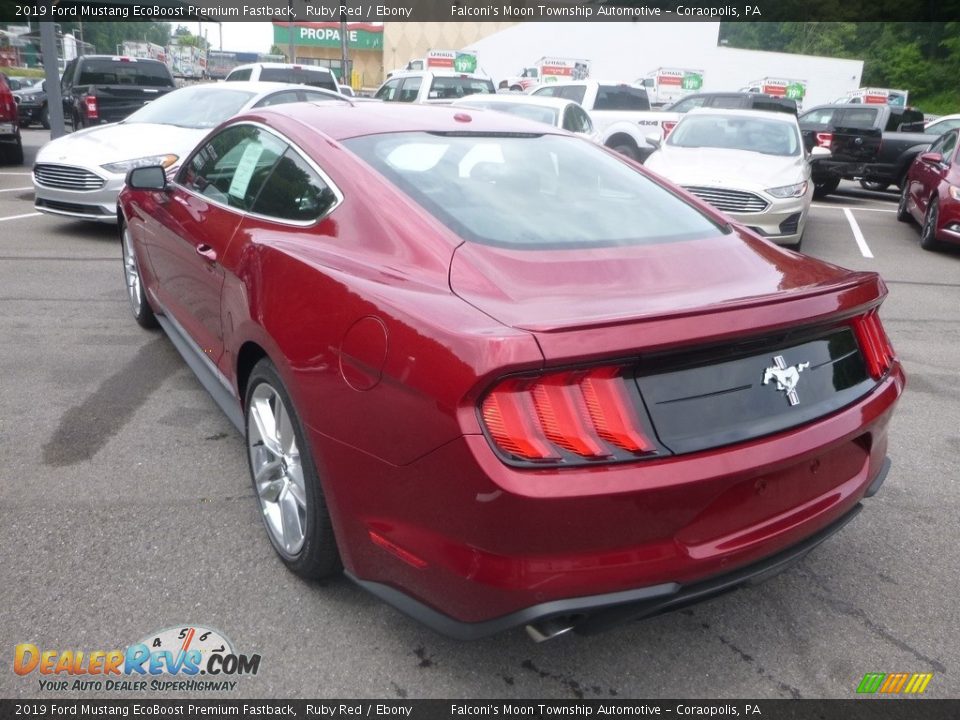 2019 Ford Mustang EcoBoost Premium Fastback Ruby Red / Ebony Photo #6