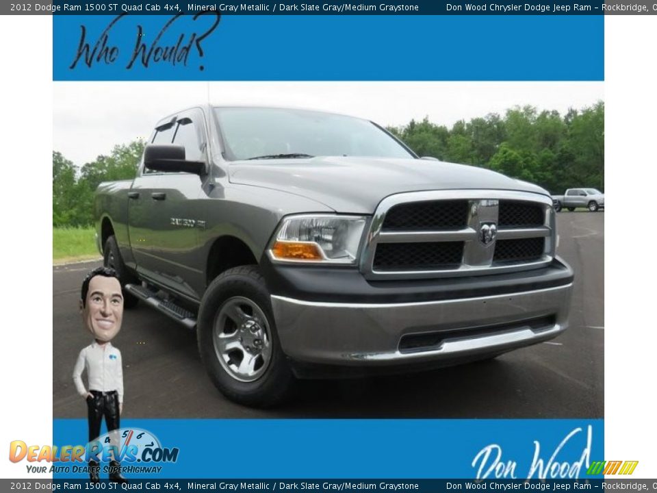 2012 Dodge Ram 1500 ST Quad Cab 4x4 Mineral Gray Metallic / Dark Slate Gray/Medium Graystone Photo #1