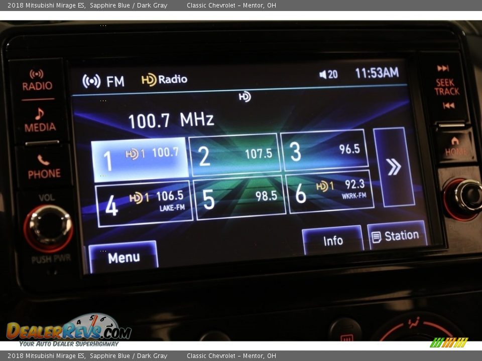 Audio System of 2018 Mitsubishi Mirage ES Photo #9