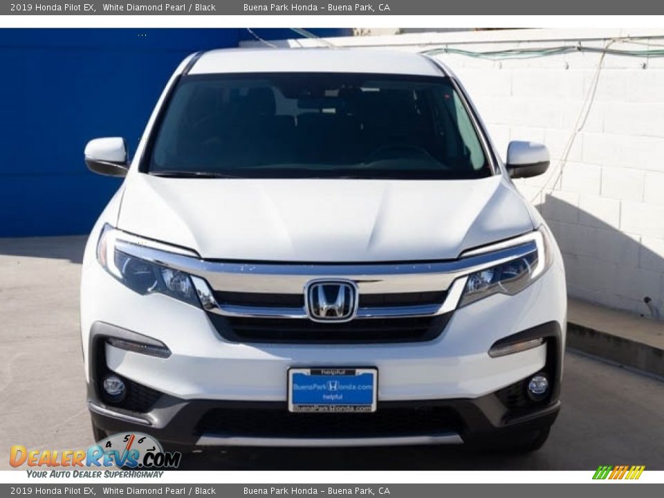 2019 Honda Pilot EX White Diamond Pearl / Black Photo #3