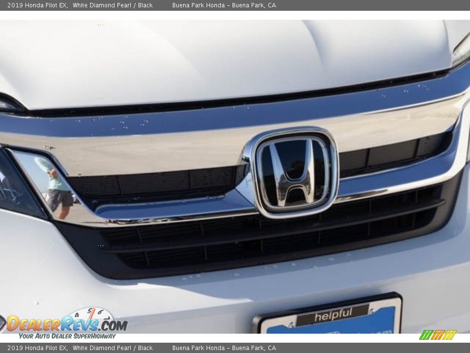 2019 Honda Pilot EX White Diamond Pearl / Black Photo #4