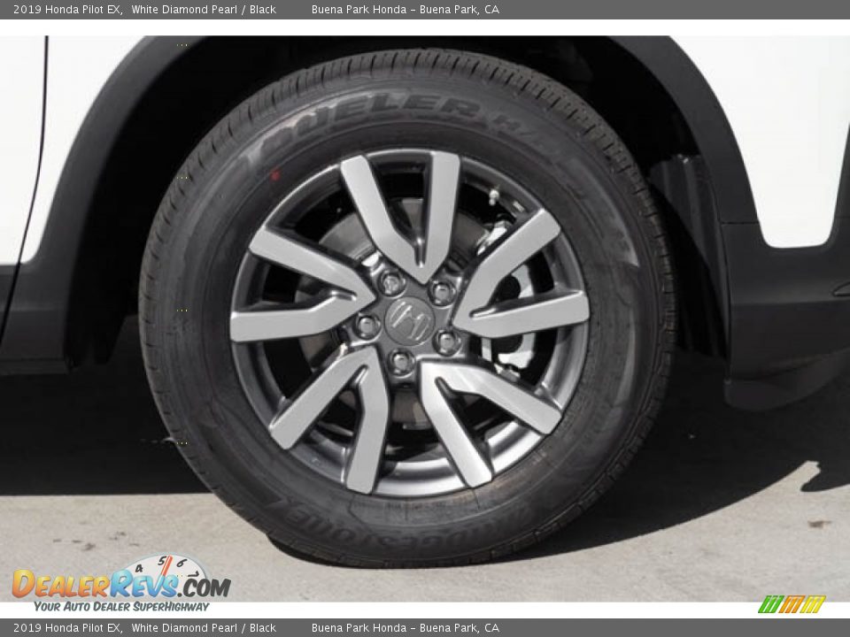 2019 Honda Pilot EX White Diamond Pearl / Black Photo #12