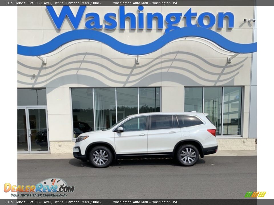 2019 Honda Pilot EX-L AWD White Diamond Pearl / Black Photo #1