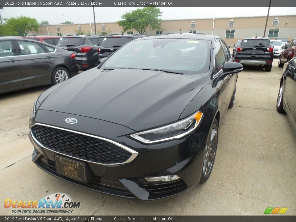 2019 Ford Fusion V6 Sport AWD Agate Black / Ebony Photo #1