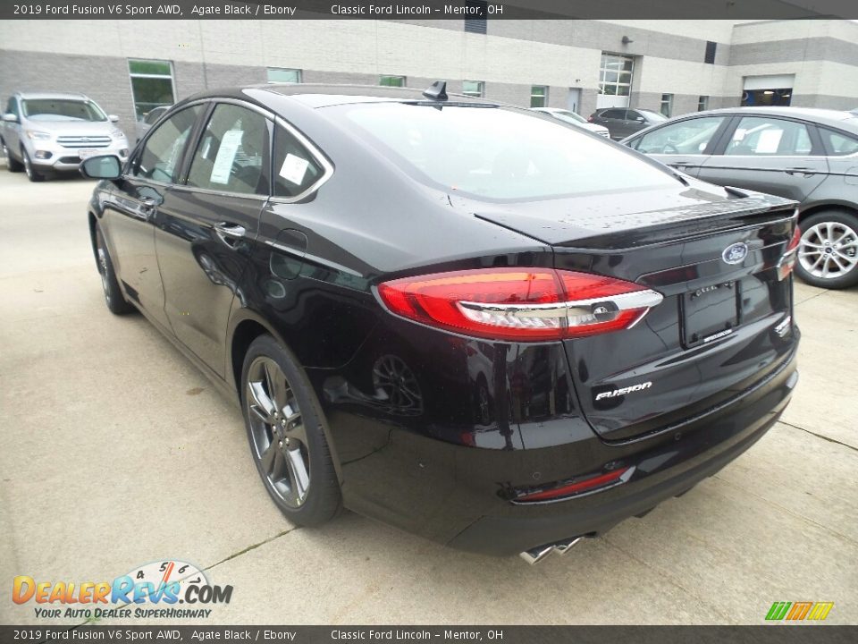 2019 Ford Fusion V6 Sport AWD Agate Black / Ebony Photo #3