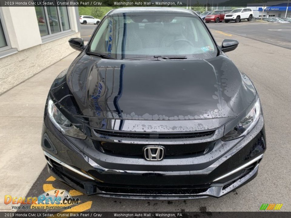 2019 Honda Civic LX Sedan Crystal Black Pearl / Gray Photo #3