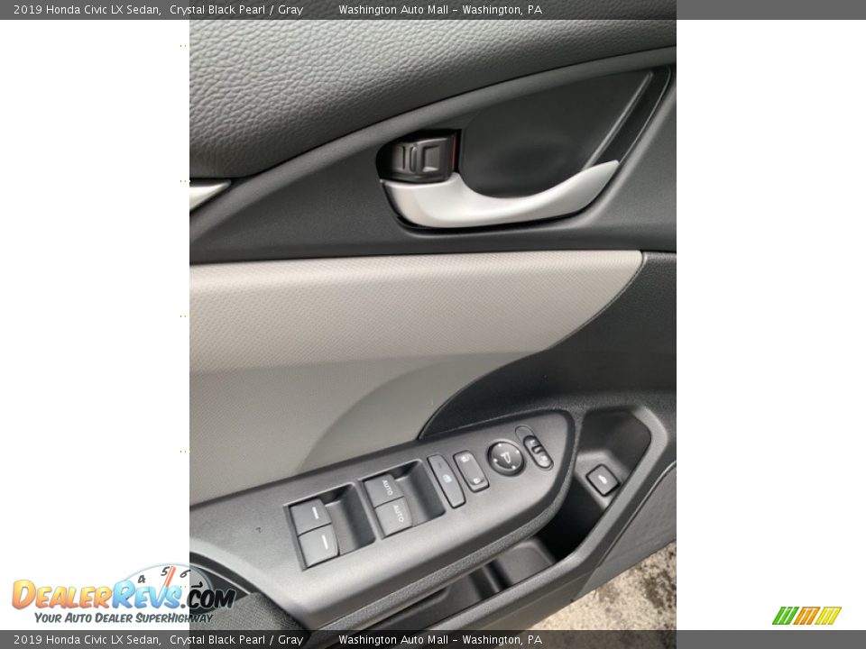 2019 Honda Civic LX Sedan Crystal Black Pearl / Gray Photo #11