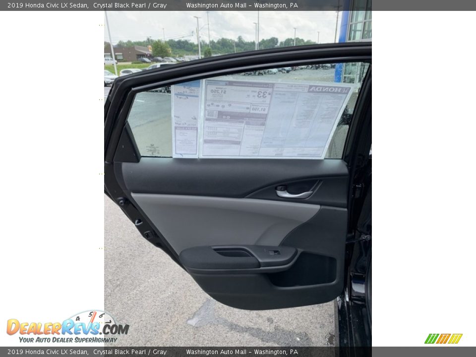2019 Honda Civic LX Sedan Crystal Black Pearl / Gray Photo #16