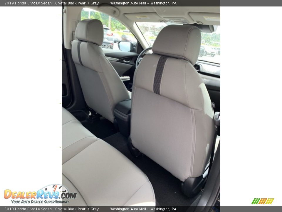 2019 Honda Civic LX Sedan Crystal Black Pearl / Gray Photo #24
