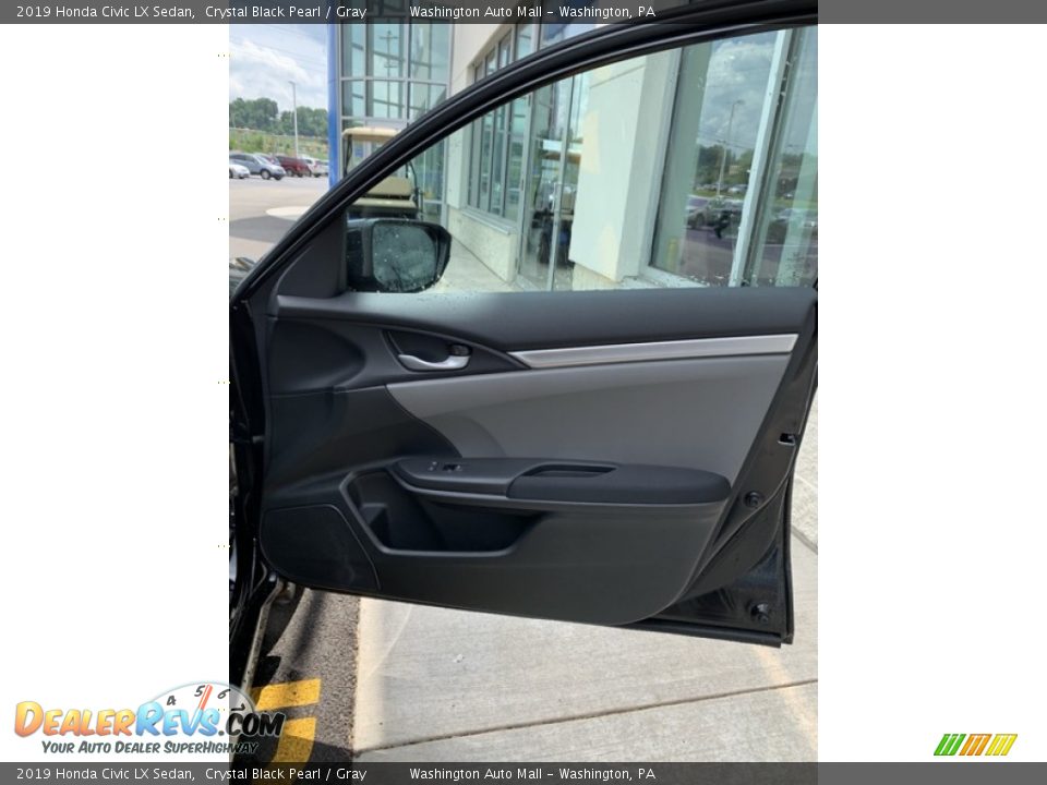 2019 Honda Civic LX Sedan Crystal Black Pearl / Gray Photo #25