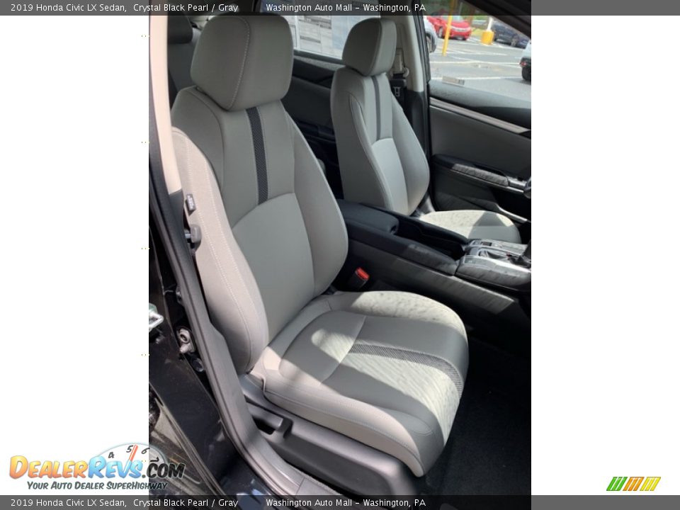 2019 Honda Civic LX Sedan Crystal Black Pearl / Gray Photo #26