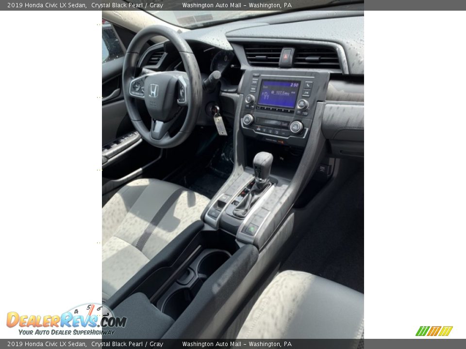 2019 Honda Civic LX Sedan Crystal Black Pearl / Gray Photo #27