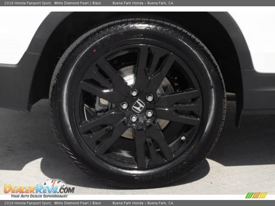 2019 Honda Passport Sport White Diamond Pearl / Black Photo #10